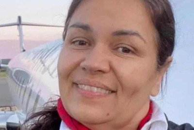 Comissária de bordo do voo da Air Canada Express, Solange Tremblay -  (crédito: X/Divulgação)
