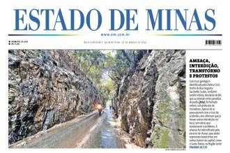 CONFIRA A CAPA DO ESTADO DE MINAS DO DIA 26/03/2026
