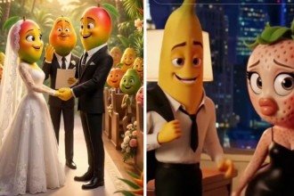 Novelinhas de frutas com IA viralizam nas redes sociais -  (crédito: TikTok / reprodução)