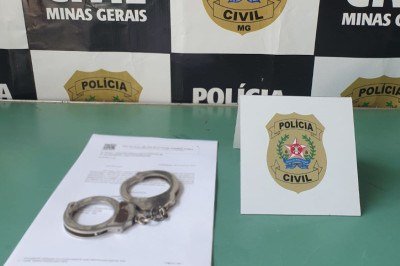 O malfeitor foi preso em flagrante pela Polícia Civil (PCMG), na área rural de Andrelândia. -  (crédito: Divulgação/PCMG)