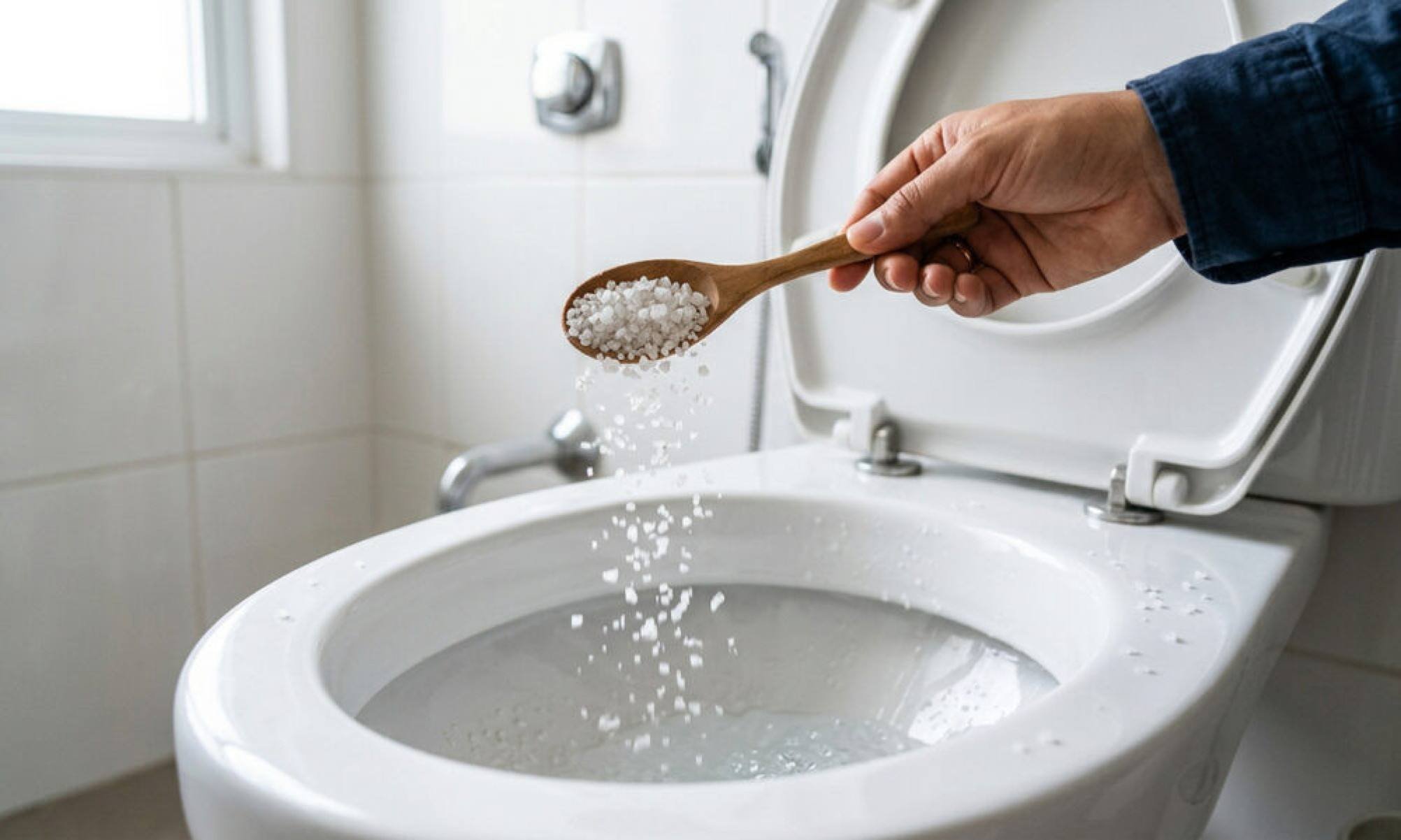 Jogar sal grosso no vaso sanitário antes de dormir: para que serve e por que encanadores indicam -  (crédito: Tupi)