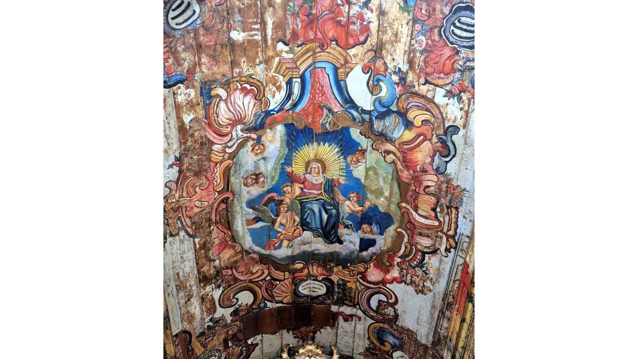 Forro da Capela Nossa Senhora do Pilar, no Hospicio da Terra Santa, no Centro Historico de Sabará (MG)