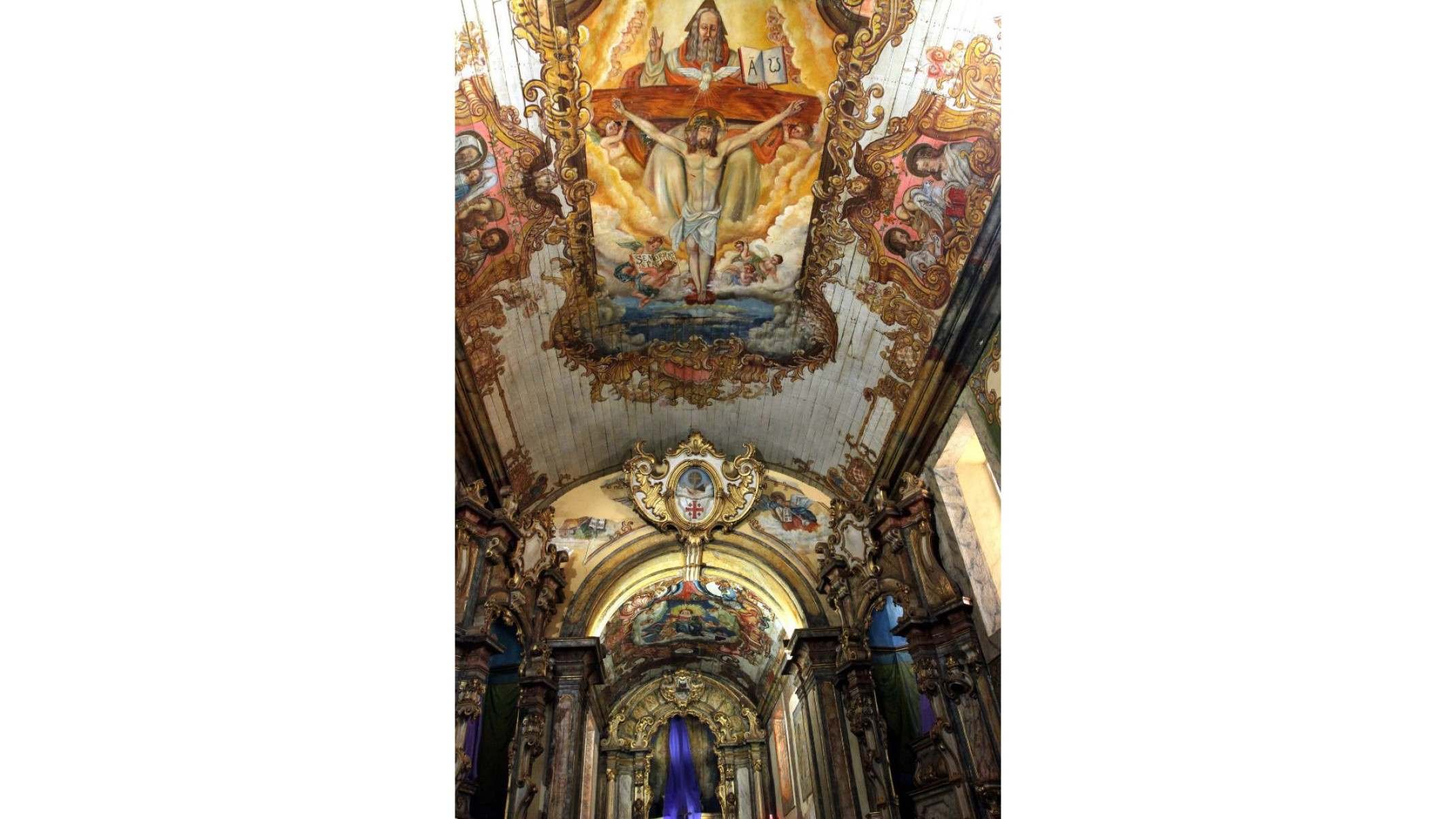 Forro da Capela Nossa Senhora do Pilar, no Hospicio da Terra Santa, no Centro Historico de Sabar&aacute; (MG)