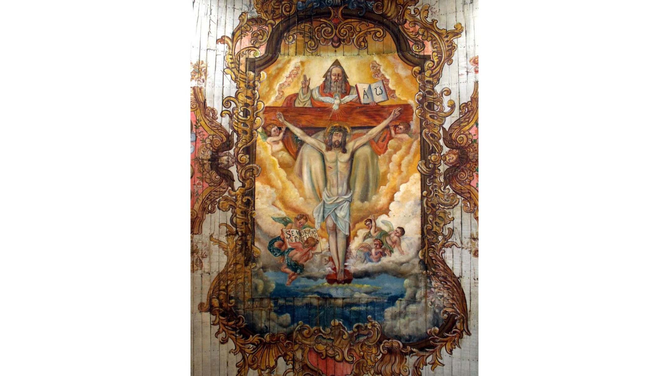 Forro da Capela Nossa Senhora do Pilar, no Hospicio da Terra Santa, no Centro Historico de Sabar&aacute; (MG)