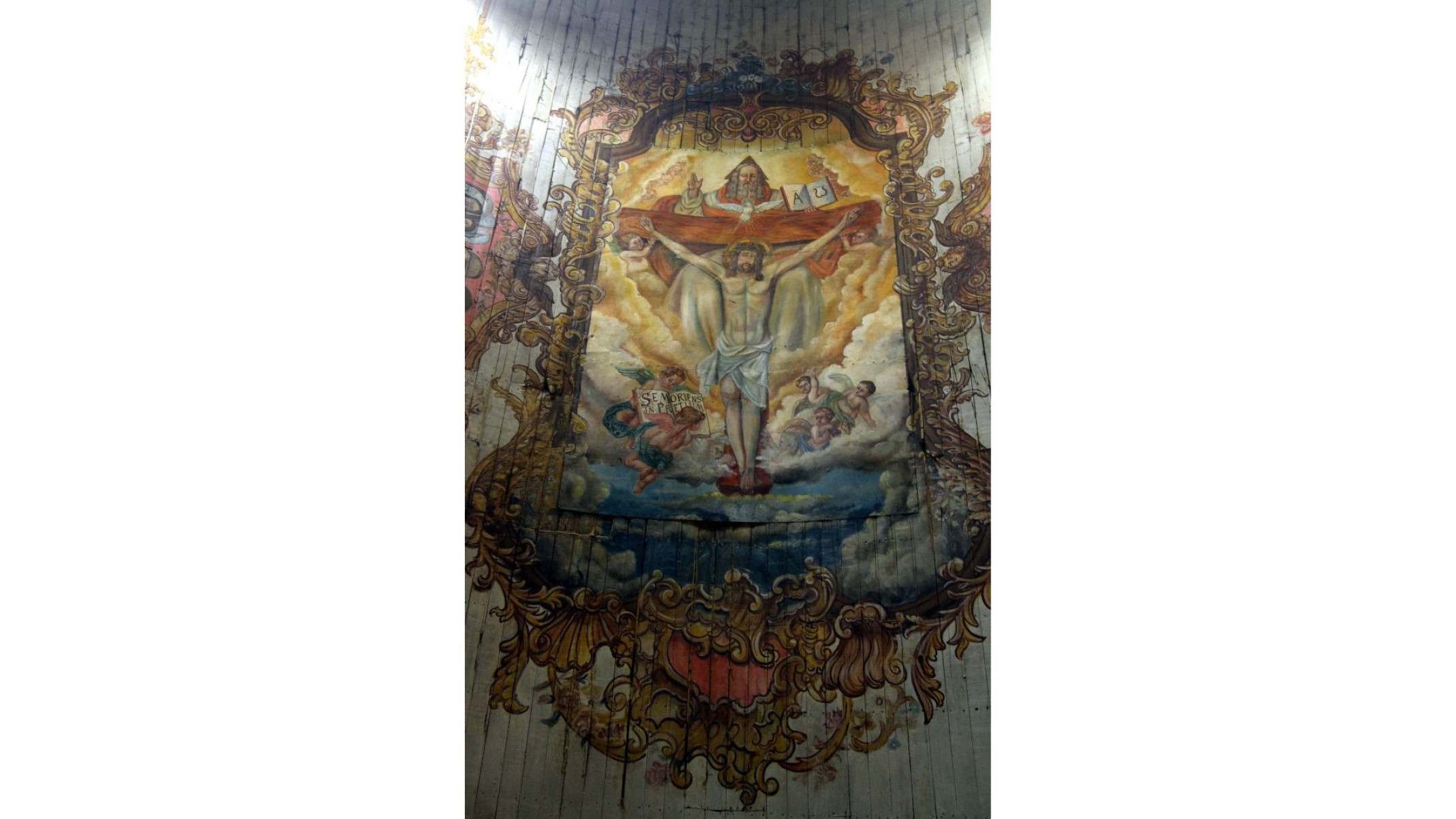 Forro da Capela Nossa Senhora do Pilar, no Hospicio da Terra Santa, no Centro Historico de Sabará (MG)