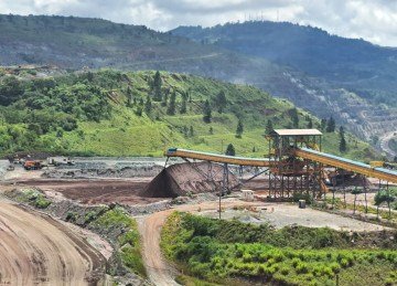 Rejeito filtrado na Mina Conceição, em Itabira -  (crédito: Vale/Reprodução)