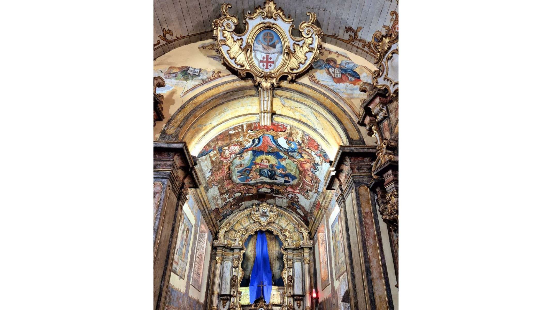 Forro da Capela Nossa Senhora do Pilar, no Hospicio da Terra Santa, no Centro Historico de Sabará (MG)