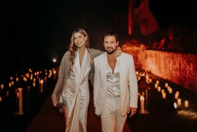 Martha Graeff e Daniel Vorcaro durante viagem em 2024 -  (crédito: Reprodução)