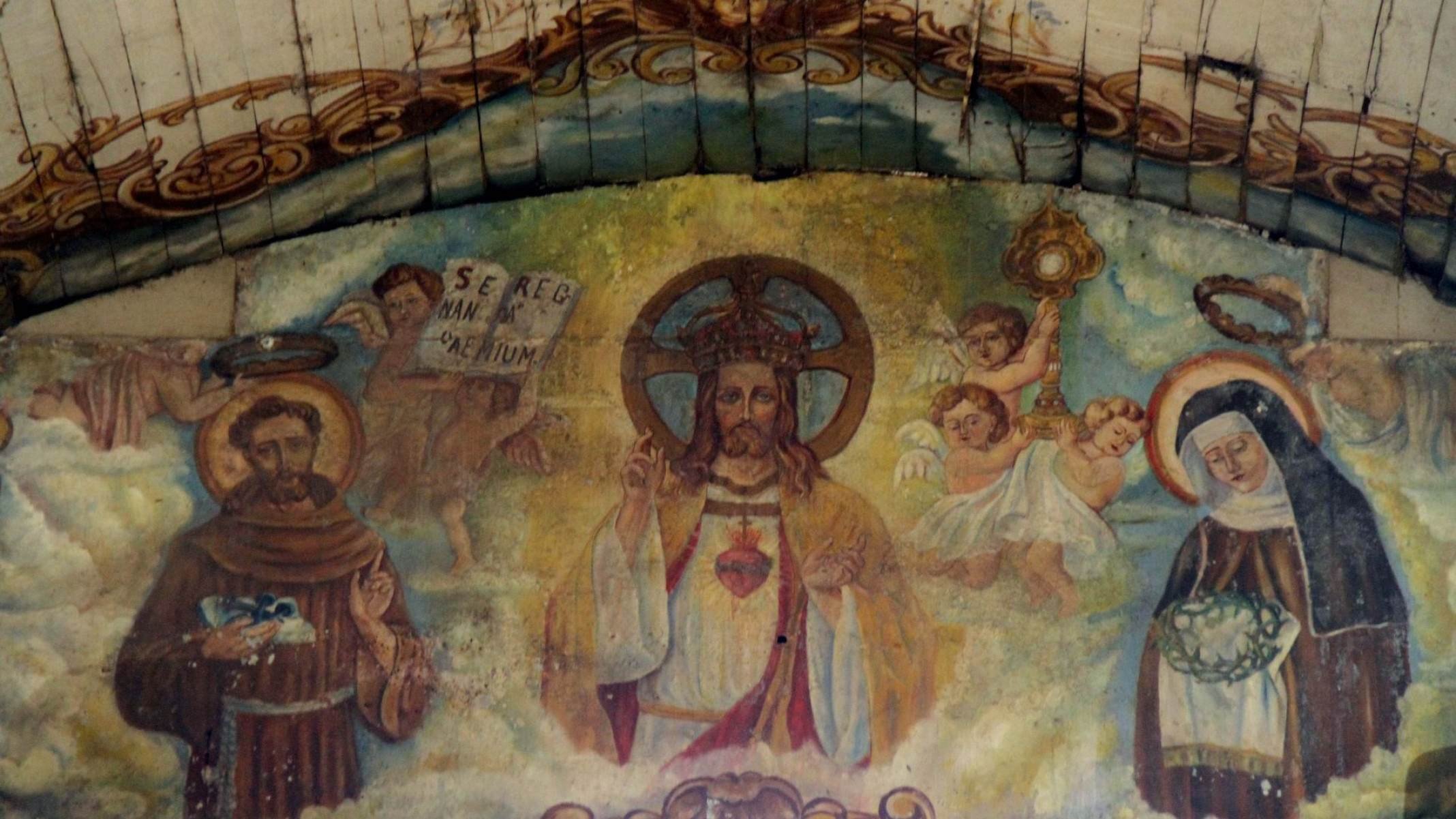 Forro da Capela Nossa Senhora do Pilar, no Hospicio da Terra Santa, no Centro Historico de Sabará (MG)