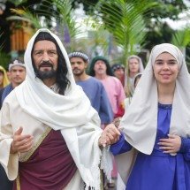 Santuário do Barreiro, em BH, recria entrada triunfal de Jesus em Jerusalém - Denis Dias 