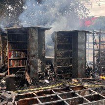 BH: veja como ficou a biblioteca a céu aberto após incêndio