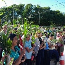 Mais de mil fiéis participam da Procissão de Ramos em BH neste domingo (29) - GUSTAVO WERNECK/EM/D.A PRESS