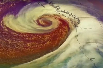 Um ciclone-bomba é um fenômeno meteorológico caracterizado por uma intensificação rápida de um ciclone extratropical.  -  (crédito: Reprodução/CNN)