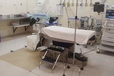 'As sala cirúrgicas esão prontas para atender paciente, mas não tem como atender paciente porque simplesmente não tem uma gota de água nem mesmo para lavar as mãos', conta a diretora executiva do Sind-Saúde/MG, Neuza Freitas -  (crédito: Reprodução/ Neuza Freitas)