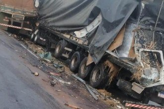 O acidente aconteceu no km 462 da BR-040, no sentido Belo Horizonte -  (crédito: Redes Sociais/Reprodução)