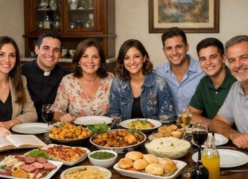 'Quando os pais chegaram, o tempo não era mais o mesmo. A separação, com que vinha sendo medido, não apareceu na foto de família' -  (crédito: imagem gerada por IA/Acervo Estado de Minas)