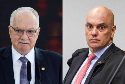 Edson Fachin e Alexandre de Moraes, ministros do STF -  (crédito: Sergio Lima / AFP)