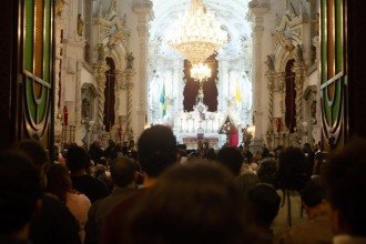 A cerim&ocirc;nia do Of&iacute;cio de Trevas acontece nesta quarta-feira (1/4) na Igreja Nossa Senhora do Carmo, em S&atilde;o Jo&atilde;o del-Rei -  (crédito: Marcos Luan/Diocese de S&atilde;o Jo&atilde;o del-Rei/Divulga&ccedil;&atilde;o)