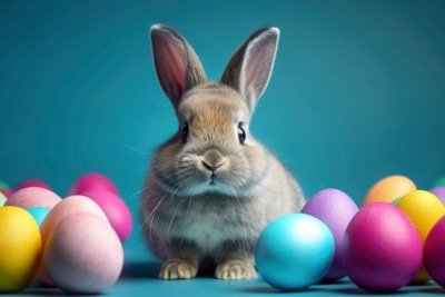 O coelho e os ovos coloridos, s&iacute;mbolos centrais da P&aacute;scoa, representam a fertilidade e a renova&ccedil;&atilde;o celebradas na festividade. -  (crédito: FreePik)