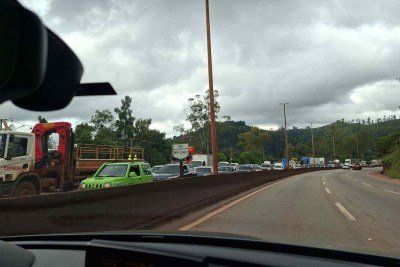 Congestinamento já chega a 1km -  (crédito: Vera Schmitz/EM/D.A Press)