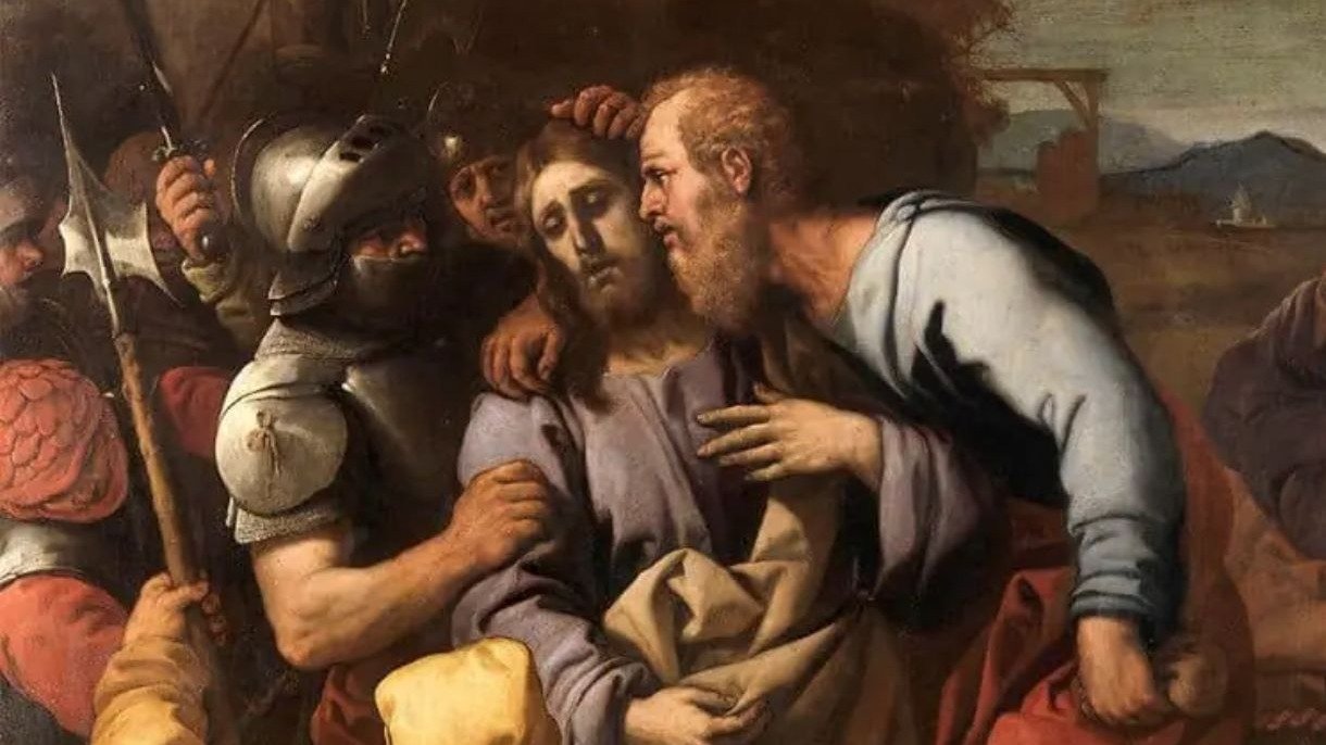 A trai&ccedil;&atilde;o de Jesus por Judas Iscariotes, evento b&iacute;blico que distingue o ap&oacute;stolo daquele reverenciado como S&atilde;o Judas Tadeu. -  (crédito: Reprodu&ccedil;&atilde;o)