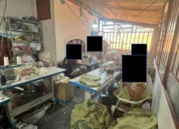 Os auditores encontraram locais de trabalho abafados, sem ventilação e com instalações elétricas irregulares, que representavam risco à segurança dos trabalhadores -  (crédito: Ministério do Trabalho e Emprego)