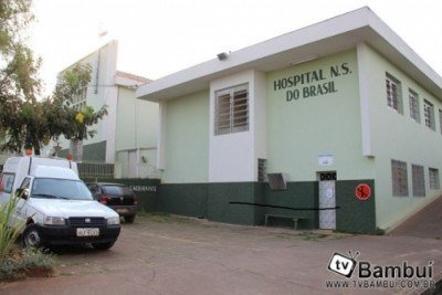Hospital Nossa Senhora do Brasil, onde Matheus Vieira trabalhava em Bambu&iacute; (MG) -  (crédito: Foto: Marco Ant&ocirc;nio/TV Bambu&iacute;)
