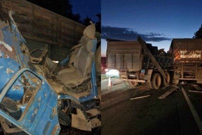 Veículos seguiam na mesma direção no momento do acidente -  (crédito: Divulgação/Corpo de Bombeiros)