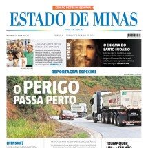 Capa impressa do Estado de Minas de 4/4/2026 -  jwilsoncarvalho.mg