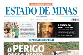 Capa impressa do Estado de Minas de 4/4/2026