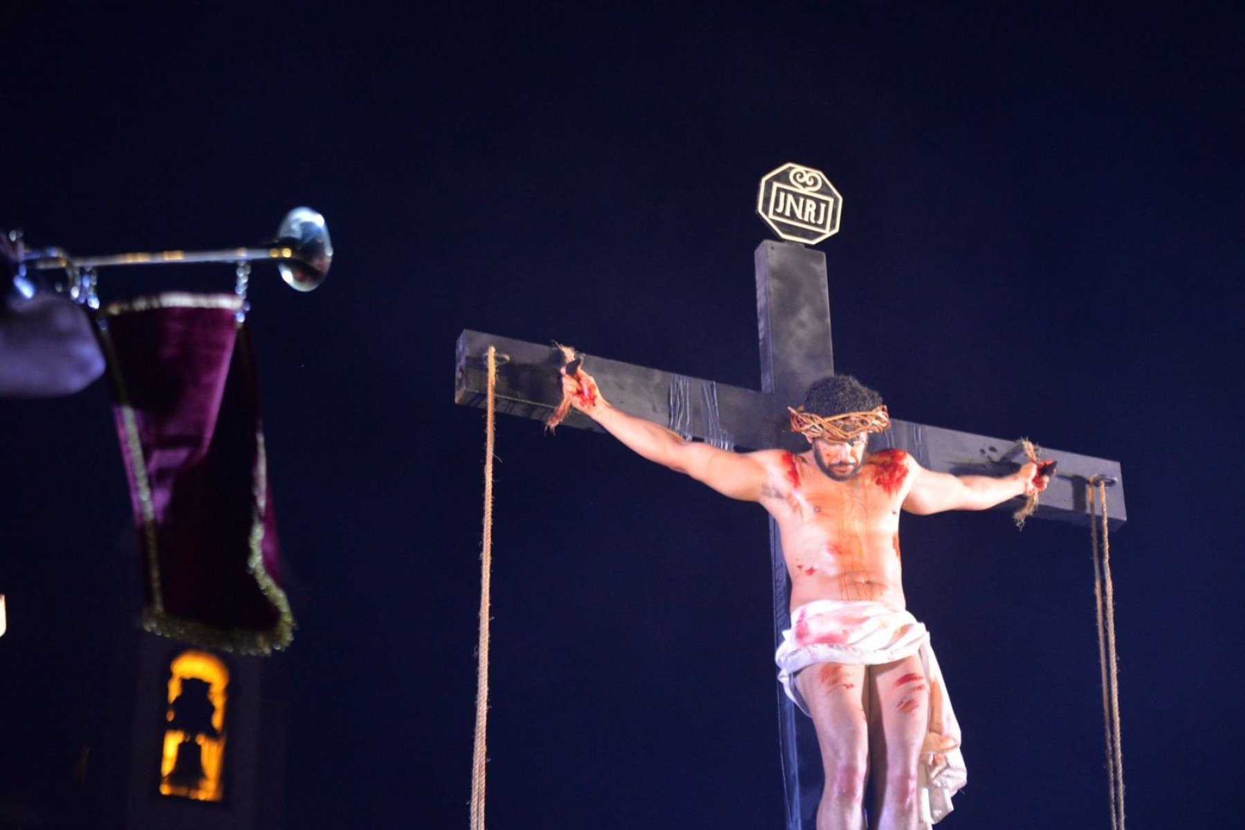 Cerimônia da sexta-feira da Paixão emociona fiéis em Congonhas-Daniel Silva/Prefeitura de Congonhas/divulgação