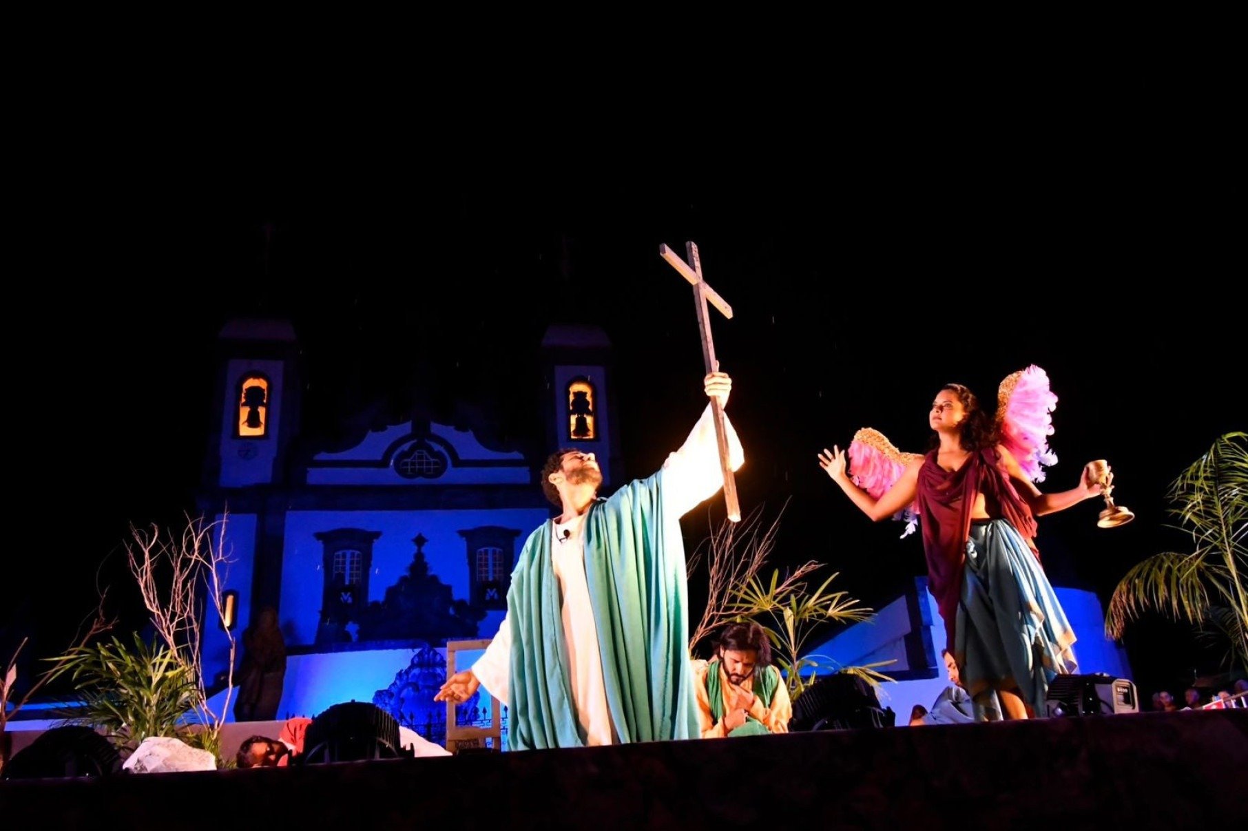 Cerimônia da sexta-feira da Paixão emociona fiéis em Congonhas-Daniel Silva/Prefeitura de Congonhas/divulgação