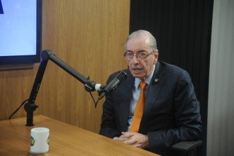 Eduardo Cunha durante entrevista para o Estado de Minas -  (crédito: Alexandre Guzanshe/EM/D.A Press)