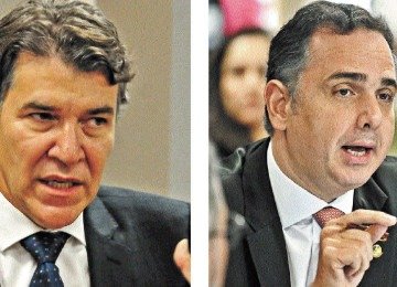 Se, ao final da temporada de visitas ao interior, Jarbas Soares performar, Rodrigo Pacheco poder&aacute; mudar o curso do projeto e escalar o ex-procurador para assumir a cabe&ccedil;a de chapa -  (crédito:  MARCOS VIEIRA/EM/D.A.PRESS/EVARISTO S&Aacute;/AFP)