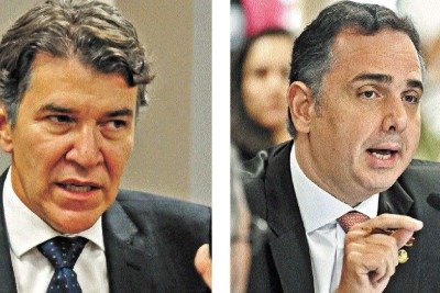 Se, ao final da temporada de visitas ao interior, Jarbas Soares performar, Rodrigo Pacheco poder&aacute; mudar o curso do projeto e escalar o ex-procurador para assumir a cabe&ccedil;a de chapa -  (crédito:  MARCOS VIEIRA/EM/D.A.PRESS/EVARISTO S&Aacute;/AFP)