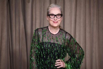 Atriz Meryl Streep em evento no Museu de História Natural de Londres, em registro de outubro de 2025 -  (crédito: HENRY NICHOLLS/AFP)