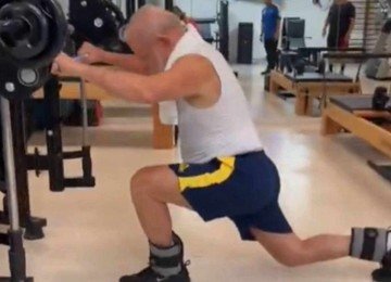 Rotina de treinos matinais de Lula foi compartilhada por Janja nas redes sociais -  (crédito: Reprodução/Instagram @janjalula)