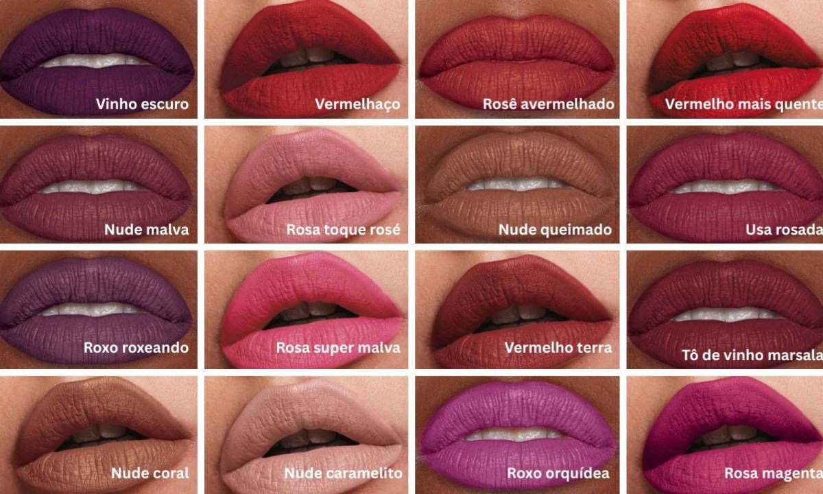 Cores do batom Power Stay matte
