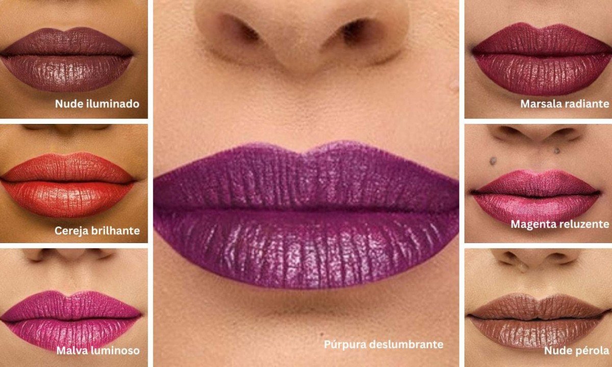 Cores do batom Power Stay matte com acabamento glitter