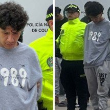 Líder de gangue viraliza pelo look usado no momento da prisão - Policia de Bogotá