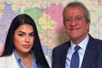 Sophia Barclay ao lado do presidente nacional do PL, Valdemar Costa Neto -  (crédito: Reprodução/Instagram)