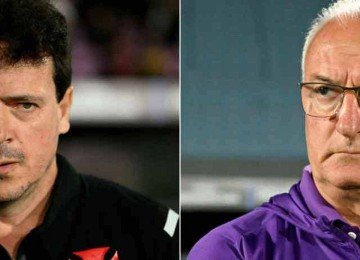 Fernando Diniz (E) substitui Dorival Júnior no comando técnico do Corinthians -  (crédito: Luis ROBAYO e EITAN ABRAMOVICH / AFP – 16/12/25)