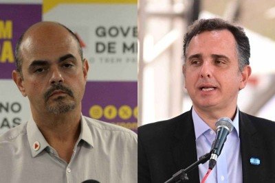 Mateus Simões e Rodrigo Pacheco -  (crédito: Tulio Santos/EM/D.A. Press e Leandro Couri/EM/DA.Press)