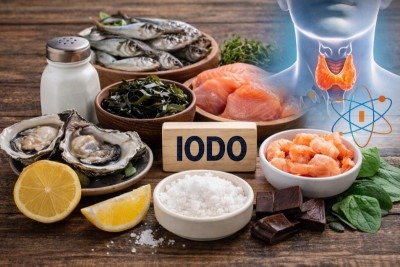 O iodo é um mineral essencial ao organismo, embora seja necessário em pequenas quantidades. Ele participa de funções vitais do corpo e precisa ser obtido pela alimentação. -  (crédito: Imagem gerada por i.a )