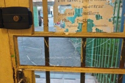 O companheiro da mulher tamb&eacute;m  invadiu a escola e agrediu o professor. Ao sair da institui&ccedil;&atilde;o, ele deu um soco na porta de vidro, conforme boletim de ocorr&ecirc;ncia  -  (crédito: Reprodu&ccedil;&atilde;o)