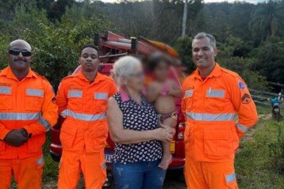 Vítimas foram localizadas pelos militares sem ferimentos -  (crédito: Corpo de Bombeiros/Divulgação)