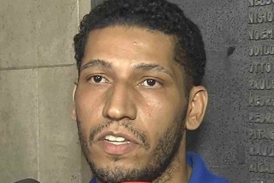 O motociclista Lauro C&eacute;sar Gon&ccedil;alves Pereira, interrompeu as agress&otilde;es contra Alice Martins Alves, de 33 anos, na madrugada do dia 23 de outubro do ano passado -  (crédito: Reprodu&ccedil;&atilde;o/TV Alterosa)