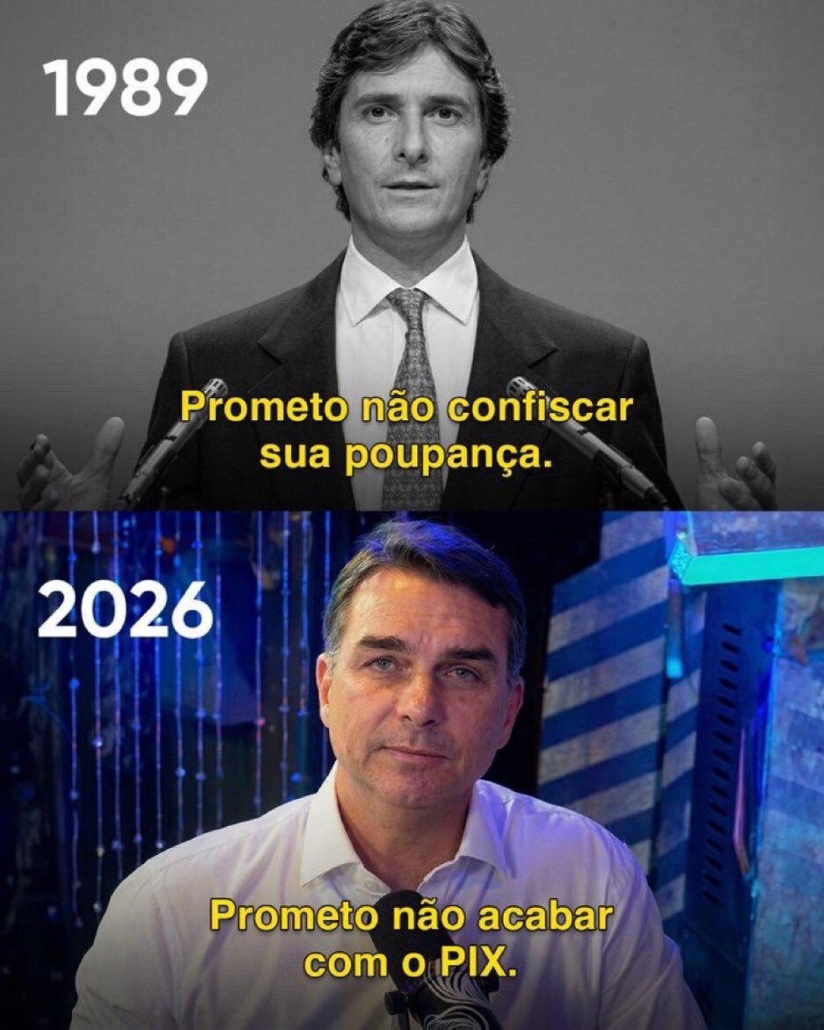 Foto publicada por Pedro Rousseff. A promessa acima &eacute; falsamente atribu&iacute;da a Collor