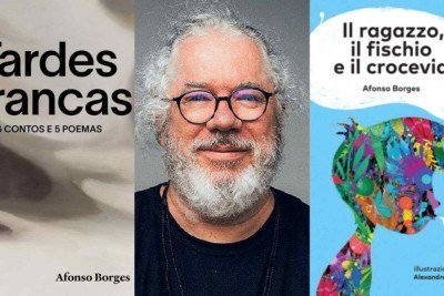 Afonso Borges terá série de lançamentos literários na Europa -  (crédito: Divulgação/ Editora NOS; Divulgação / Aline Reis; Divulgação / Editora Nós)