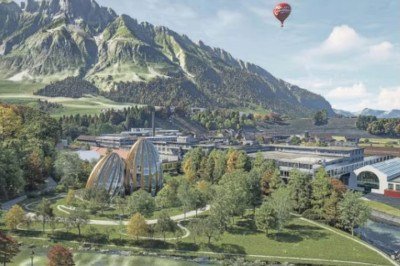 Com inauguração completa prevista para 2030, um 'parque do chocolate' com um investimento milionário promete se tornar o novo epicentro do turismo para amantes de confeitaria em Broc, na Suíça. -  (crédito: Reproduc?a?o/Urban Project)